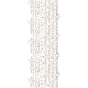 Delicate Vertical Floral Linework All-Over Jaal Embroidery Design