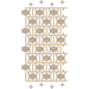 Geometric Ornamental Frame All-Over Jaal Embroidery Design