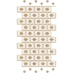 Classic Ornamental Frame with Central Block All-Over Jaal Embroidery Design