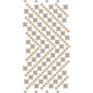 Diagonal Geometric Stripe with Floral Star All-Over Jaal Embroidery Design