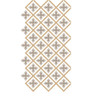 Floral Medallion Diamond Grid All-Over Jaal Embroidery Design