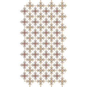 Floral Rosette and Geometric Star All-Over Jaal Embroidery Design