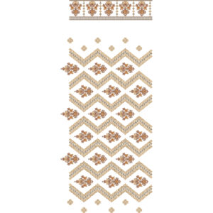Chevron Floral Motif All-Over Jaal Embroidery Design