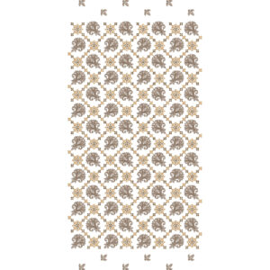 Paisley Scroll with Geometric Star All-Over Jaal Embroidery Design