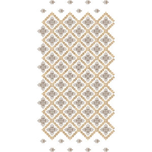 Ornamental Floral Diamond Trellis All-Over Jaal Embroidery Design