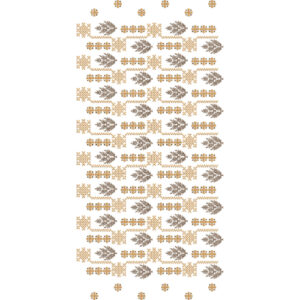 Paisley Leaf with Geometric Fill All-Over Jaal Embroidery Design