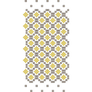 Geometric Floral Grid All-Over Jaal Embroidery Design