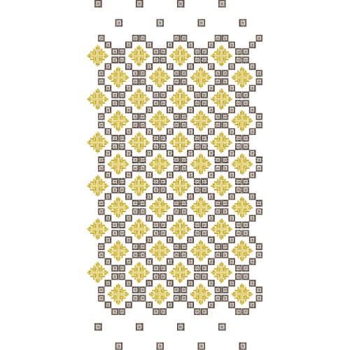 Geometric Floral Grid All-Over Jaal Embroidery Design