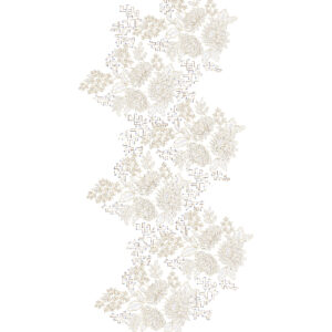 Floral Bouquet with Geometric Accent All-Over Jaal Embroidery Design