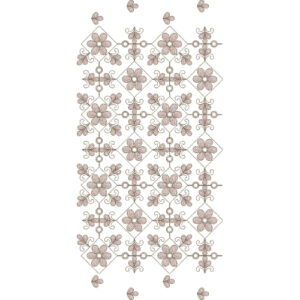 Ornamental Diamond Frame with Floral Medallion All-Over Jaal Embroidery Design