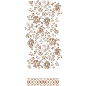 Romantic Rose Bouquet All-Over Jaal Embroidery Design