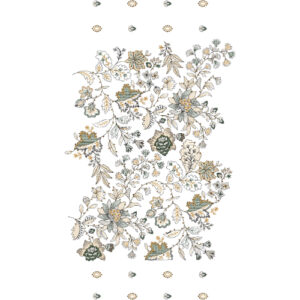 Intricate Floral Bouquet All-Over Jaal Embroidery Design