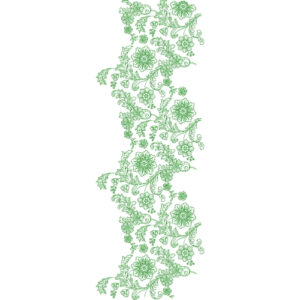 Elegant Monotone Floral Vine All-Over Jaal Embroidery Design