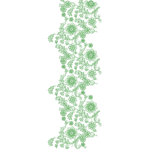 Elegant Monotone Floral Vine All-Over Jaal Embroidery Design