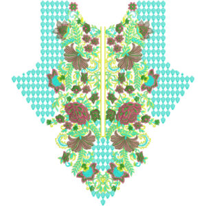 Heavy Floral Neckline Embroidery Design for Kurti | Luxury Gala Embroidery Pattern