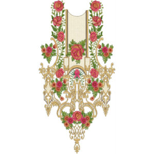 Royal Floral Neckline Embroidery Design | Heavy Gala Embroidery Pattern for Kurti