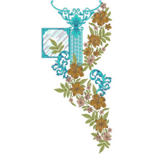 Stylish Asymmetrical Neckline Embroidery Design | Floral Gala Pattern for Kurti