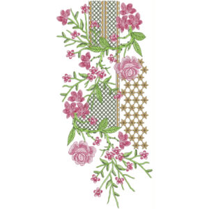 Elegant Floral Side Neckline Embroidery Design | Modern Kurti Gala Pattern