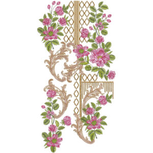 Elegant Floral Side Neckline Embroidery Design | Stylish Kurti Gala Pattern