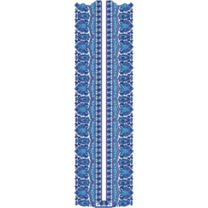 Royal Blue Long Neckline Embroidery Design | Traditional Kurti Gala Pattern