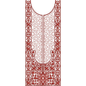 Traditional Red Neckline Embroidery Design | Classic Kurti Gala Pattern