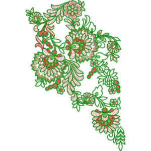 Elegant Floral Neckline Embroidery Design for Kurti