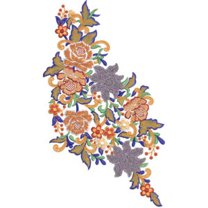 Heavy Floral Neckline Embroidery Design for Kurti