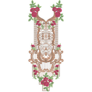 Luxury Ornamental Floral Neckline Embroidery Design for Women Kurti