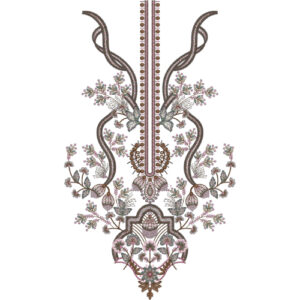 Luxury Ornamental Floral Neckline Embroidery Design for Women Ethnic and Formal Wear