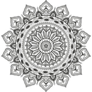 Intricate Circular Mandala Embroidery-Inspired Textile Motif