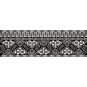 Traditional Geometric Tribal Embroidery Border Textile Design