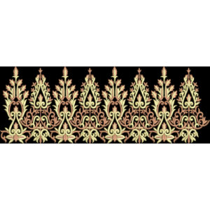 Royal Antique Gold Decorative Floral Border Design
