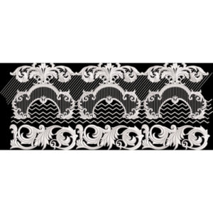 Classic White Ornamental Arch Floral Border Design