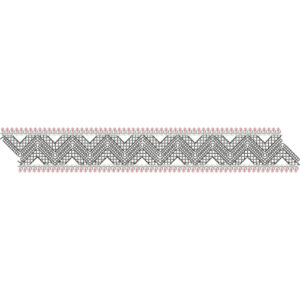 Elegant Geometric Zigzag Embroidery Border Design