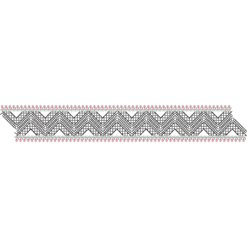 Elegant Geometric Zigzag Embroidery Border Design