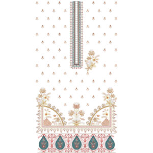 Elegant Multicolor Floral & Ornamental Panel Embroidery Design for Designer Dresses