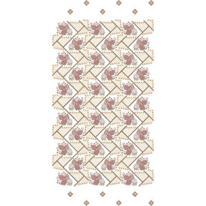 Chevron Lattice Floral All-Over Jaal Embroidery Design