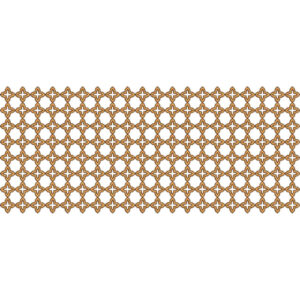 Geometric Lace Embroidery Design with Repeating Clover Motif Pattern