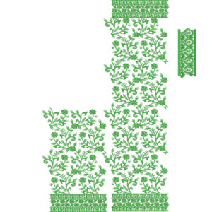 Graceful Floral Vine Saree Embroidery Design with Minimalist Decorative Border