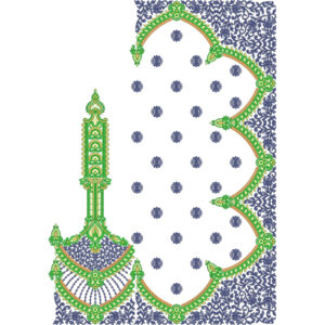 Royal Mughal Arch Saree Embroidery Design with Floral Buti and Rich Ornamental Border