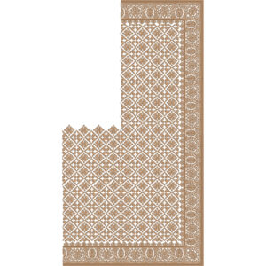 Classic Diamond Jaal Saree Embroidery Design with Ornamental Floral Border