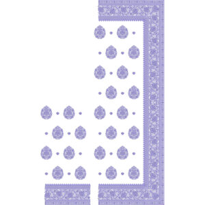 Traditional Paisley Buti Saree Embroidery Design with Detailed Ornamental Border