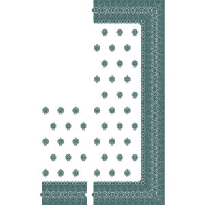 Classic Floral Buti Saree Embroidery Design with Geometric Ornamental Border