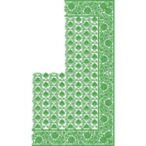 All-Over Floral Jaal Saree Embroidery Design with Heavy Ornamental Border