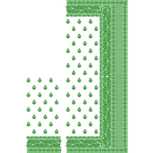 Classic Paisley Buti Saree Embroidery Design with Multi-Layered Ornamental Border