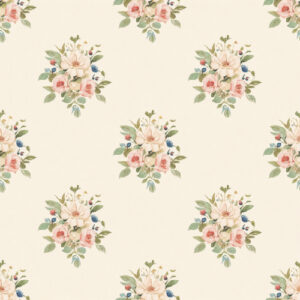 Vintage Floral Bouquet Repeat Seamless Pattern Design