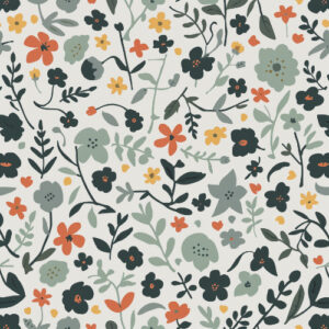 Scandinavian Folk Floral Seamless Pattern Design