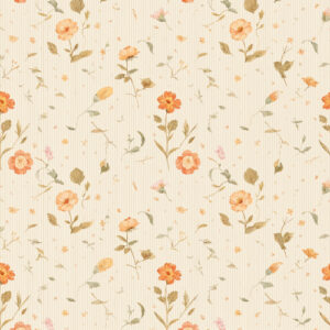 Vintage Wildflower Stripe Botanical Seamless Pattern Design