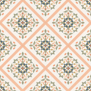 Ornamental Floral Medallion Geometric Seamless Pattern Design