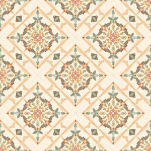 Vintage Ornamental Tile Floral Geometric Seamless Pattern Design